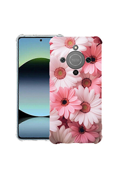 bestcase Αντικραδασμική θήκη για Honor Magic8 Lite, με σχέδιο ροζ μαργαρίτας,...