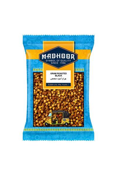 MADHOOR Gram Roasted Black Whole Crunchy Skin-On Roasted Chickpeas (200g)