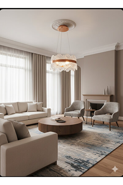 LİGHT HOUSE Akrilik Sarktır Modern Salon Avizesi 3 Renk Modlu 50x100