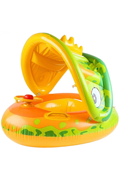 Krista Geamandură de înot cu protecție solară și volan - Dinozaur galben