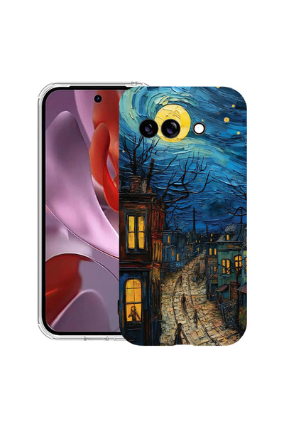 bestcase Αντικραδασμική θήκη για Google Pixel 10a, με σχέδιο Van Gogh City Li...