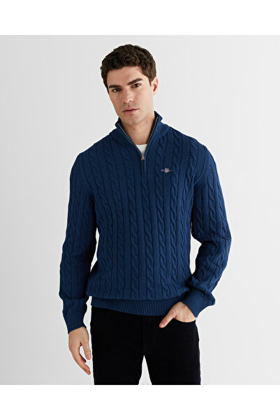 Gant Erkek Mavi Regular Fit Kazak