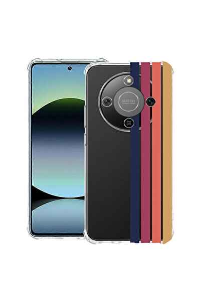 bestcase Αντικραδασμική θήκη για Honor Magic8 Lite, με σχέδιο ρετρό γραμμών, ...