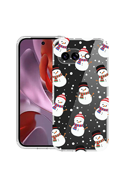 bestcase Удароустойчив калъф за Google Pixel 10a, с дизайн на снежен човек, 3...