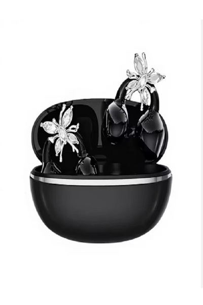 gunkes V6.0 Bluetooth Kablosuz Kulaklık – Kristal Kelebek Tasarım, Şarj Kutul...