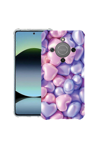 bestcase Husă Anti Shock Case For Honor Magic8 Lite, cu Design Colored Hearts...