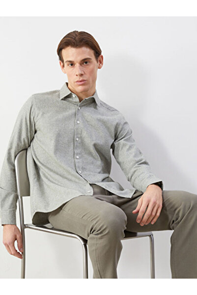 LC Waikiki Regular Fit Long Sleeve Dobby Men's Shirt