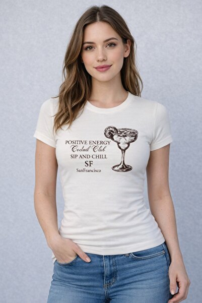 moda paketi Slim Fit Printed Women's Ribbed Blouse – Basic Crew Neck Summer B...