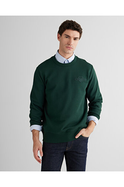 Gant Erkek Yeşil Regular Fit Sweatshirt