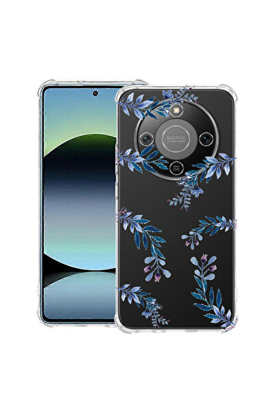 bestcase Husă Anti Shock Case For Honor Magic8 Lite, cu Design Blue Flowers, ...