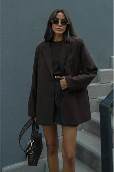 My Blog Brown Blazer Jacket - 7012