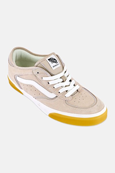 Vans أحذية تزلج رجالية كلاسيكية دانتيل من رولي، رمادي فاتح