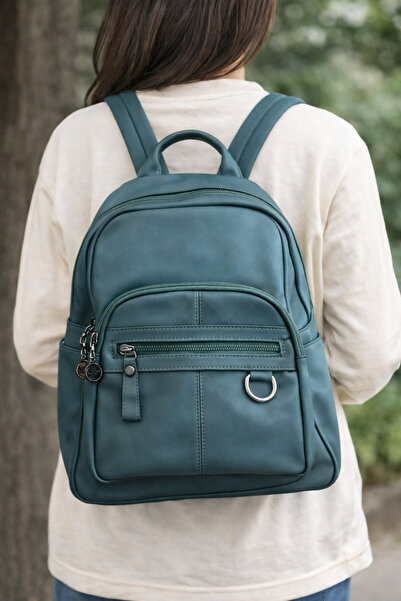 Saria Moda Σακίδιο πλάτης από σατέν ύφασμα, αδιάβροχο, με πολλές θήκες, μεσαί...