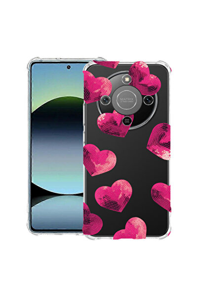 bestcase Husă Anti Shock Case For Honor Magic8 Lite, cu Design Heart Pattern,...