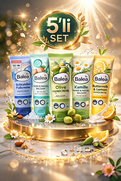 BALEA 5’li Bakım Seti – El Kremi & El Tırnak Balsamı & Ayak Kremi | Yoğun Nem...