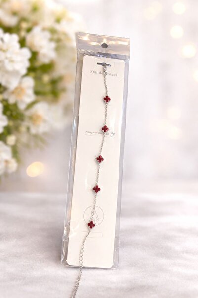 More Black Kararmaz Mini Yonca Bileklik Modeli Gümüş Renk Unisex - Sevgiliye ...