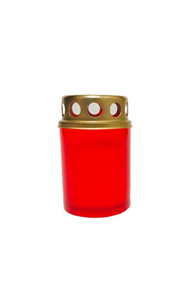 Casa Shop Red Metal Cap Candle, Set of 3 | Long Burning
