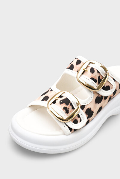 Riccon Tarveidei Women's Slippers 00121020 White Leopard