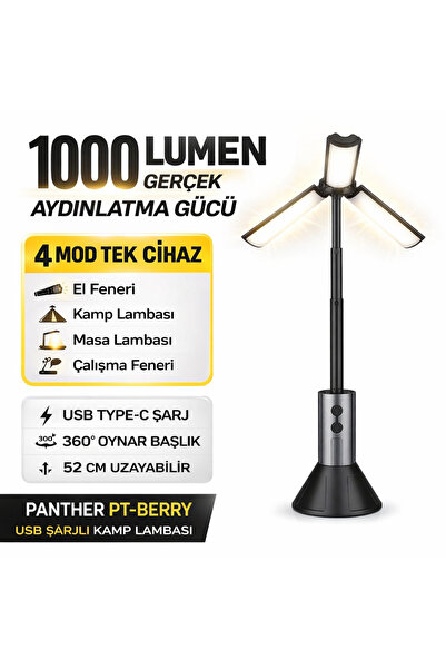 Panther Pt-berry Usb Şarjlı Kamp Lambası