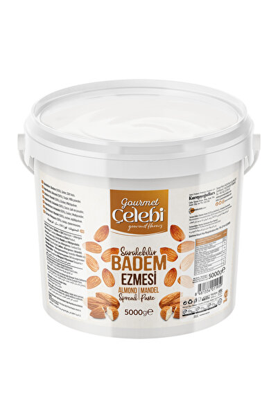 Gourmet Çelebi Sürülebilir Badem Ezmesi 5 Kg - Kahvaltılık Pasta & Waffle & K...