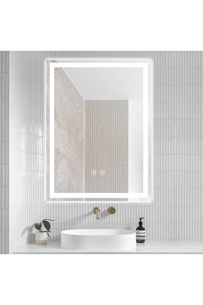 Olivy Oglindă de baie LED dreptunghiulară 60x80 cm, 3 abajururi, dezaburitor ...