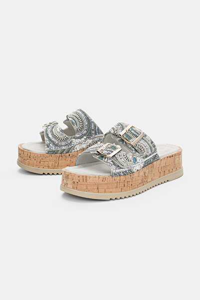 selin shoes Γυναικείες παντόφλες Triven με διπλή ρυθμιζόμενη αγκράφα και κεντ...