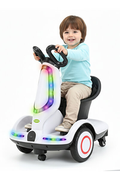 BAYBEE سيارة توازن كهربائية للأطفال من سويفترو مزودة بعجلات 360 درجة، وأضواء ...