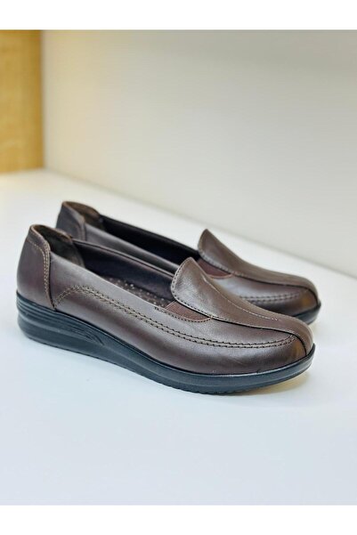 MİSS PARK MODA Genuine Leather Orthopedic Casual Shoes - Memory Foam Sole-Mot...