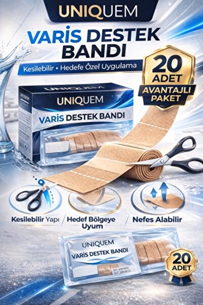 Uniquem Destek Bandı Kesilebilir Varicose Veins Patch Venöz Destek