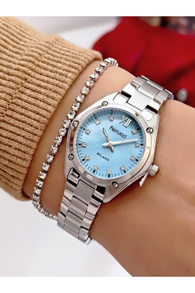 Ferrucci Steel Strap 2 Year Warranty 3 Atm Waterproof Women's Wristwatch + Br...