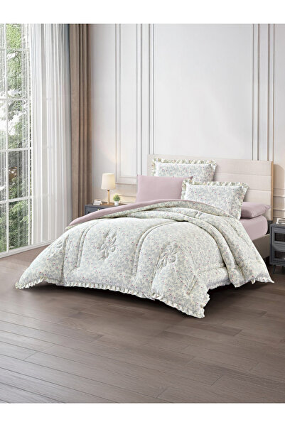 Donetella طقم لحاف مفرد من 4 قطع، مقاس 170×230 سم، مصنوع من حرير البوليستر 36...