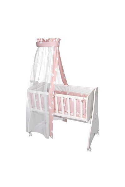 LORELLİ Set de lenjerie de pat pentru bebeluși, 7 piese, cu stele palide, bum...