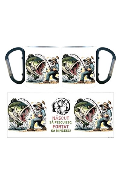 OEM White Stainless Steel Mug with Carabiner