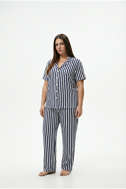 Mivoon Soft Textured Milan Fabric Short Sleeve Women's Pajama Set