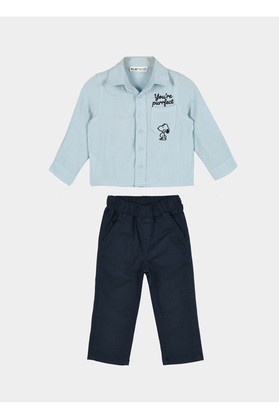 ALG Boys' Cotton Muslin Shirt and Pants Holiday Set