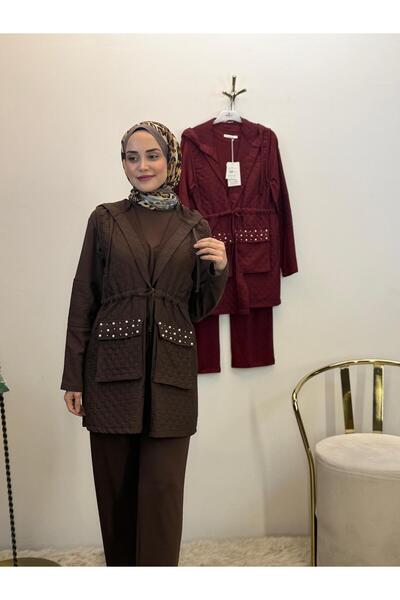 JOOQSTORE طقم ثلاثي مزين باللؤلؤ