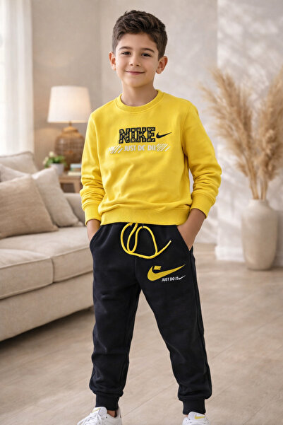 Uğur bebe Set de trening galben unisex – 2 fire, pentru primăvară, cu buzunar...