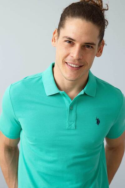 U.S. Polo Assn. Men's Mint Basic Polo Collar T-Shirt 50199991-Vr090