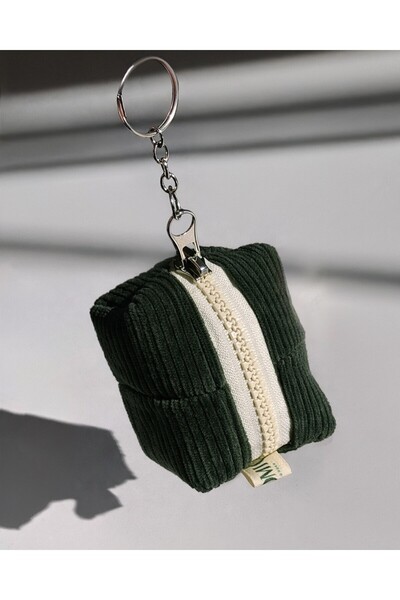 Roomiq Handmade Bitter Brown Velvet Mini Bag Charm, Keychain Offcut Collectio...