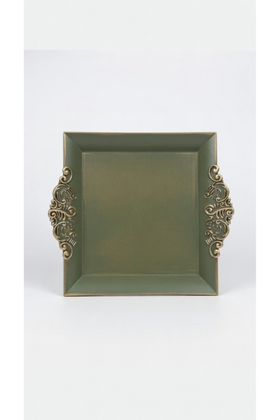 Mutfika Barok Eskitme Tepsi - 22x26 cm