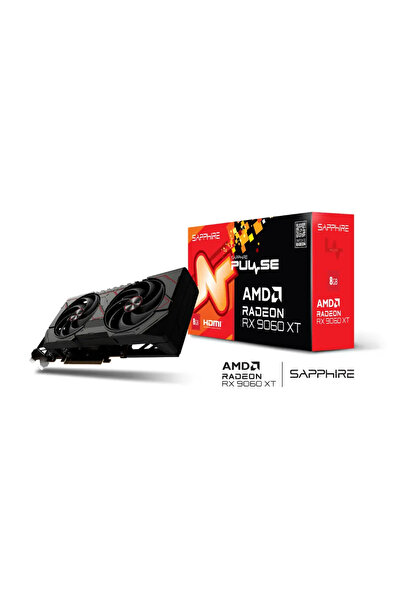 SAPPHIRE بطاقة رسومات PULSE AMD RADEON RX 9060 XT GAMING قابلة لكسر السرعة بس...