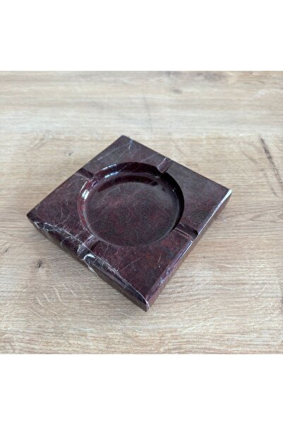 LİSPERA منفضة سجائر رخامية مربعة الشكل من رخام الكرز في إلازاج، منفضة سجائر ر...