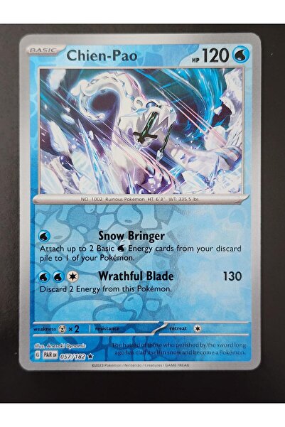 Pokemon TCG Chien-Pao [Reverse Holo] # 57 Pokemon Paradox Rift Original Card