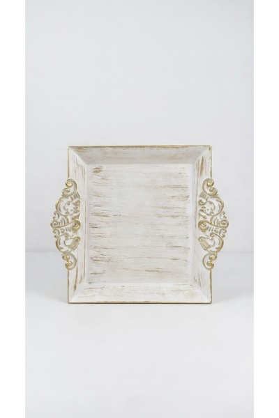 Mutfika Barok Eskitme Tepsi - 22x26 cm