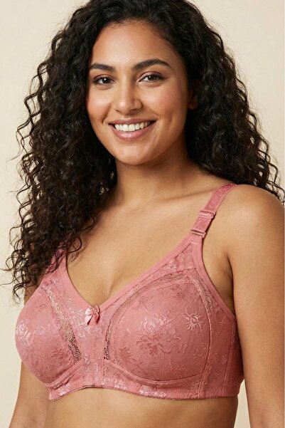 enmodaiçgiyim Salmon Pink Gathering Bra, No Sponge, No Underwire, Seamless La...