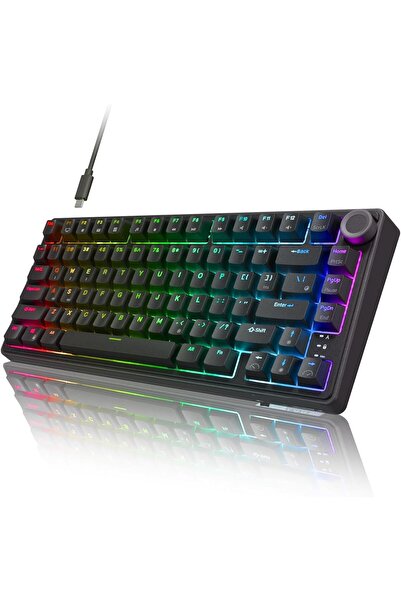 Generic لوحة مفاتيح الألعاب الميكانيكية بأسلاك R75 لأجهزة ROYAL KLUDGE، مفتاح...