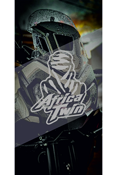 sticker Africa Twin 15x11Cm Oto-Motor Kask Hologram Seçenekli Etiket Hondacıl...