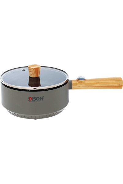 Generic مقلاة كهربائية من إديسون، سعة 1.2 لتر، 1000 واط - أبيض