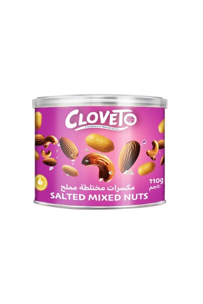 cloveto مكسرات مشكلة مملحة 110 غرام - وجبة خفيفة فاخرة من مزيج اللوز والكاجو ...