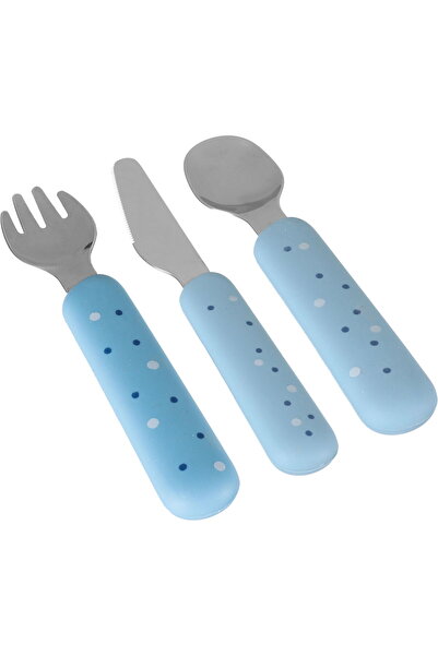 Generic Al Saif Gallery Stainless Steel Cutlery Set, 3 Pieces, Silicone Handl...